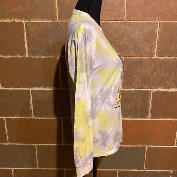 Disney Tie Dye  Yellow Mickey Long Sleeve T-Shirt Women's S Small - Picture 4 of 7